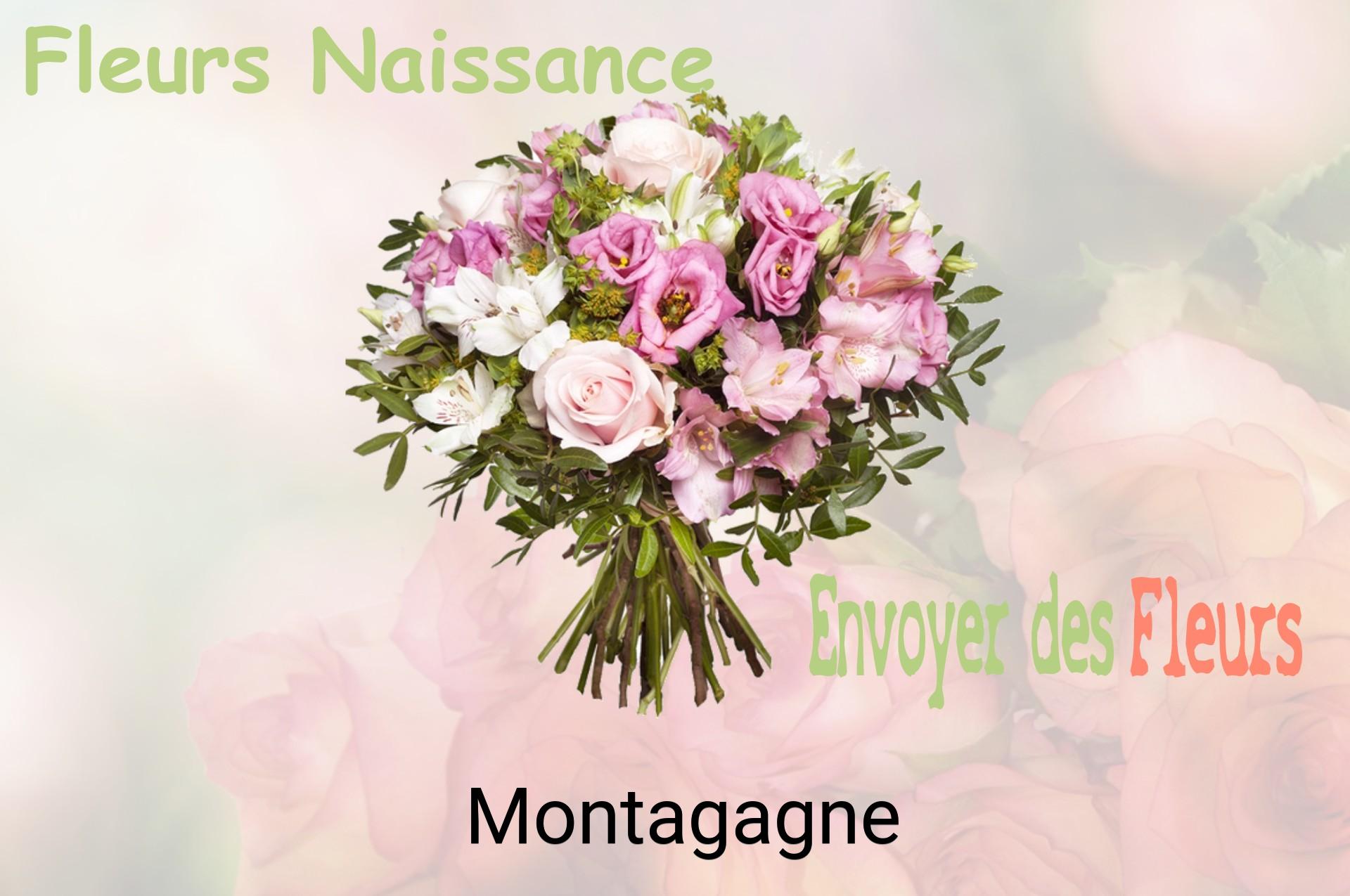 Bouquet de fleurs de naissance livré à Montagagne
